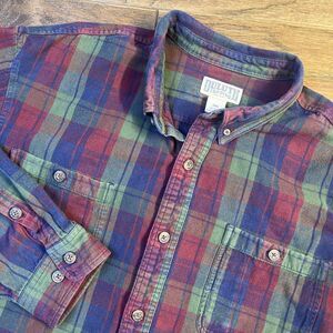 Duluth Trading Flannel Button Down Shirt Plaid Cotton Men’s 2XL XXL